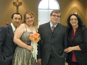 Jon and I with Hope and Paul at their wedding